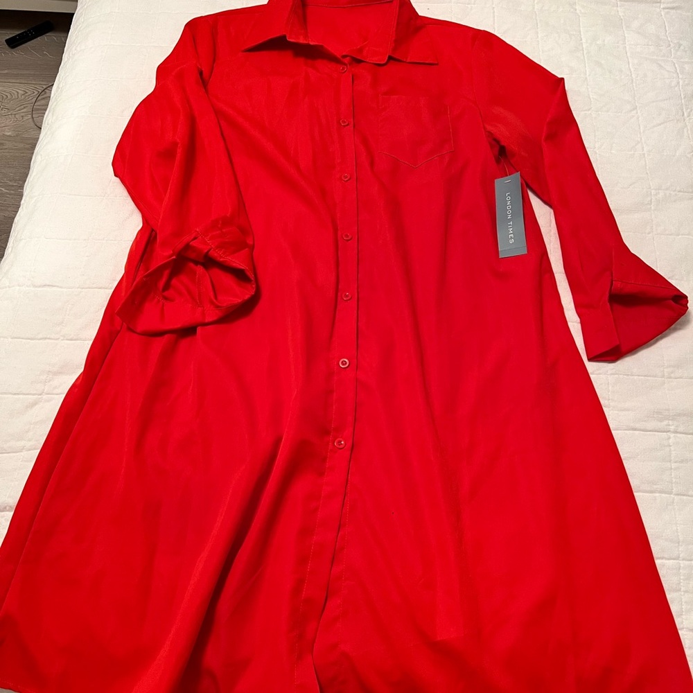 London Times salsa red dress.